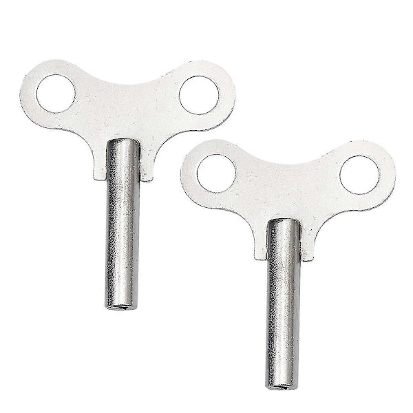 2 st Stål Klocknyckel Metall Klocknyckel Robust Klockverktyg Uppdragningskedja Reparationsverktyg För Hem Butik Klocka (silver, Längre Mönster)