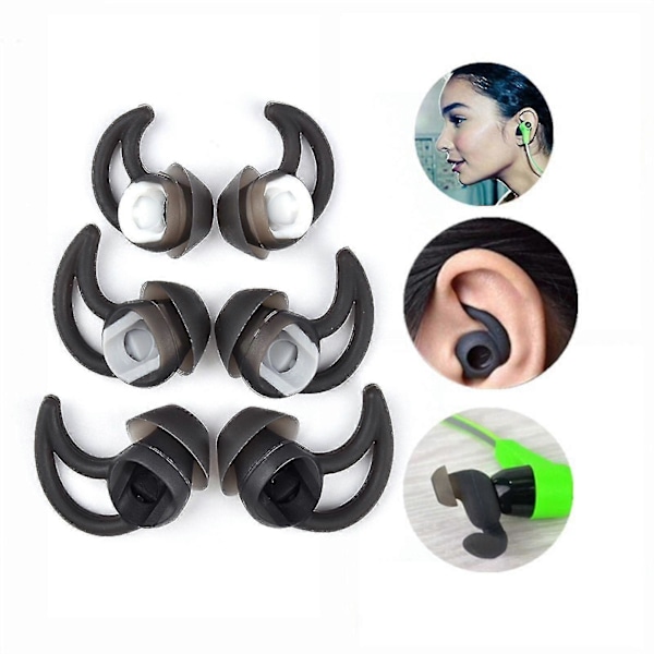 6 st Hörlursöverdrag Mjuka Flexibla Hörlursljudreducerande Spetsar För Bose Soundsport Qc30 Qc20