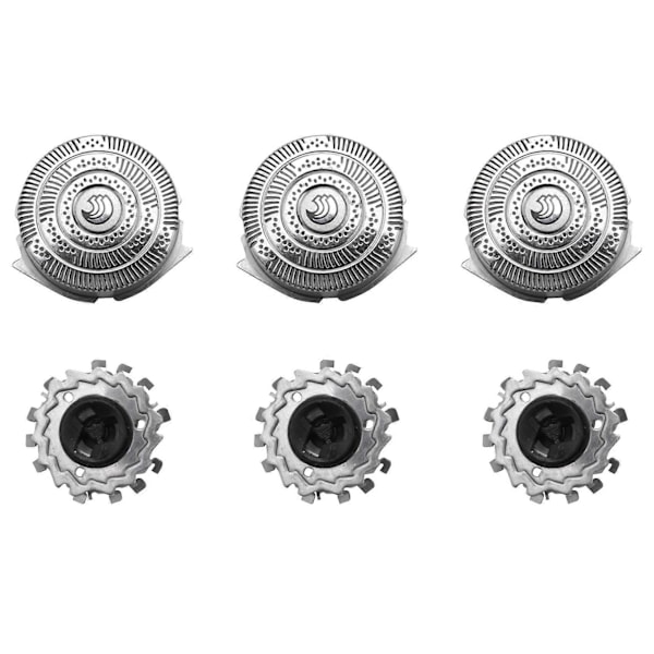 3 stk. Hode til barbermaskin HQ9, erstatning for Philips barberblad HQ9100 HQ9140 HQ9160 HQ9170 HQ8240 HQ8140 PT920CC PT925 AT940