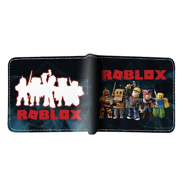 Roblox PU Leather Wallet Kids Boys Girls Short Bi-fold Wallets Card Holder Coin Purse