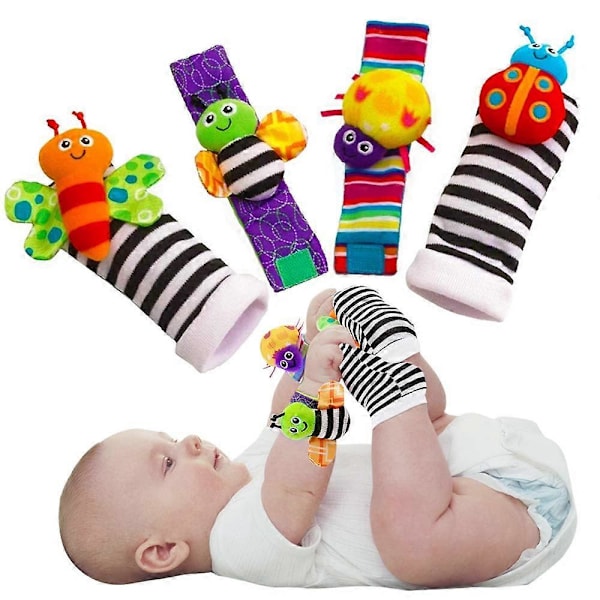 Baby Infant Rattle Sokker Leker 3-6 til 12 Måneder Jente Gutt Læringsleke