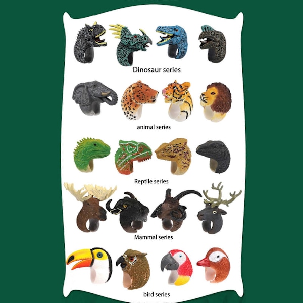 6 kpl Lasten Dinosaurussormus Tiedeopetuslelusetti, Luova koriste pojille