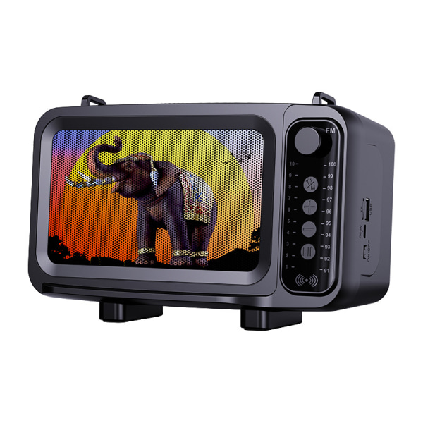 Mobil lyd bærbar trådløs bluetooth lille højttaler solkort fm radio bærbar løveelefant