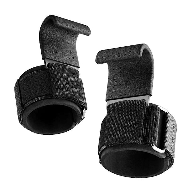 2 st Lyftkrok Power Hook Handledsrem Halkfri Hård Dragkrok Pull-Up Handrem Grepp Handledsrem Stil:B