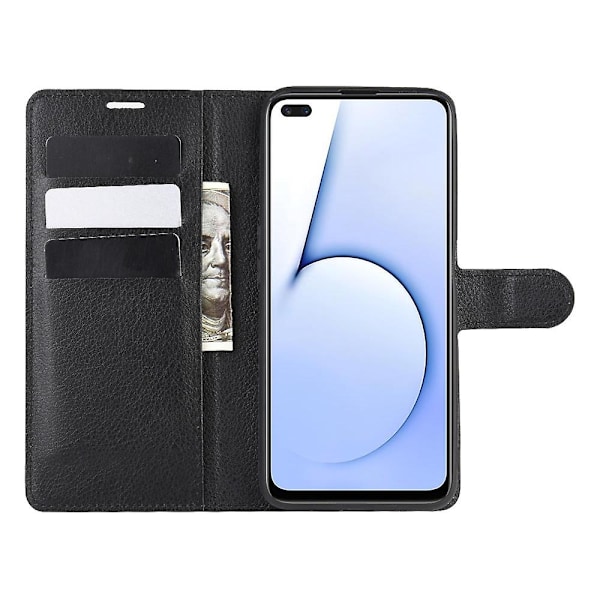 Litchi Tekstur Lommebok Lærdeksel for Realme X50 5G