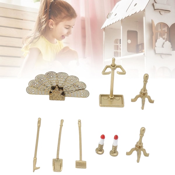 Nukkekodin takka-asusteet koristeellinen nukkekoti Miniatyyrihuonekalutarvikkeet 1:12 nukkekodin koristeluun