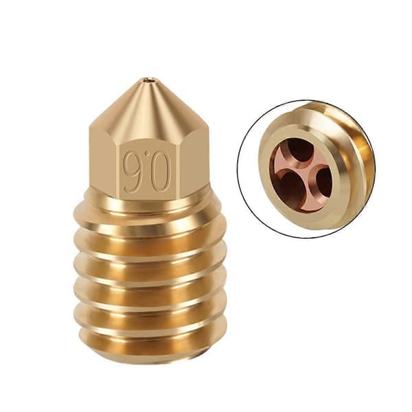 3 stk. 0,4 mm CHT Clone Messingdyse Høy Flow Tre Hull 3D-skriver CHT Dyse Clone Cht for Bambu L