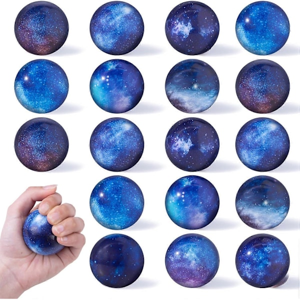 18 stk. Rom-Stressballer, Skumstressballer Galaxy Stressballer 6 for Stressavlastning Bursdagsgave Festgaver