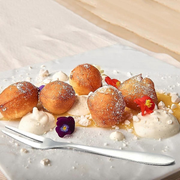 12 st Dessertgafflar, 5,1 tum rostfritt stål Mini Sallad Fruktgaffel Smakgafflar Gaffel