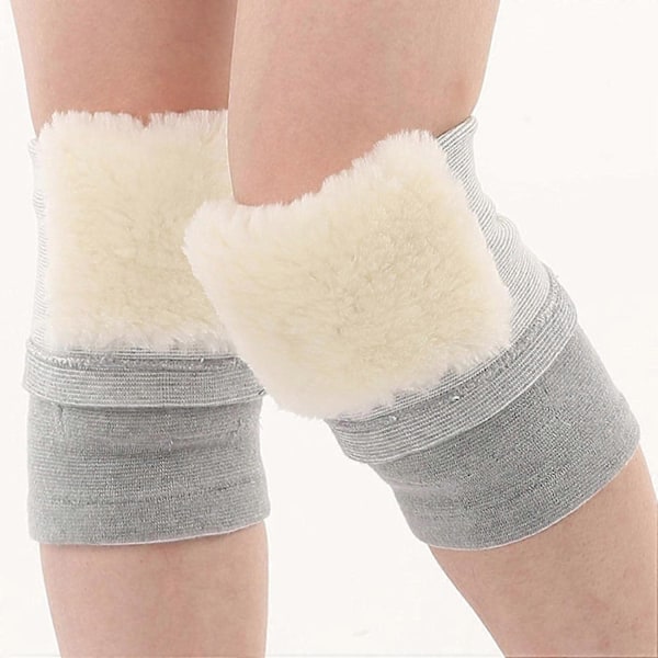 Fleece Knäskydd | Justerbara Kashmir Knäskydd - Lammull Knäskydd Knäskydd Muskelledsvård Knästöd Andningsbart Mjukt Knäskydd M