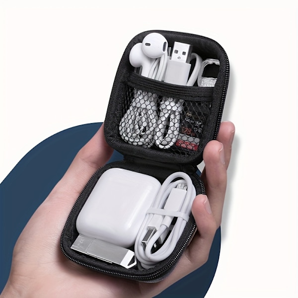 Oppbevaringsboks - Beskytt og oppbevar Airpods Earpods Earpads med hardt hodetelefonetui - Premium trådløst hodetelefontilbehør for sikker oppbevaring