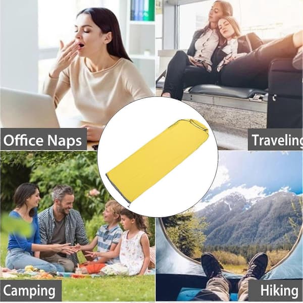 Lätt Sovsäckslakan Smutsresistent Hög Elastisk Portabel Sovsäckslakan för Backpacking Hotell Camping Vandrarhem Gul