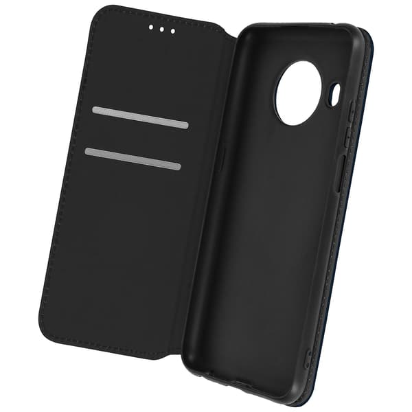 Fodral för Nokia X10 och X20 Clamshell Plånboksfunktion Videostöd - mörkblå 12