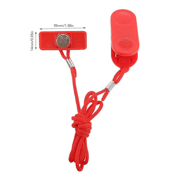 2 stk Universell Løpebånd Magnetisk Lås Løpebånd Nødslippbryter Wire Clip Lås Startnøkkel