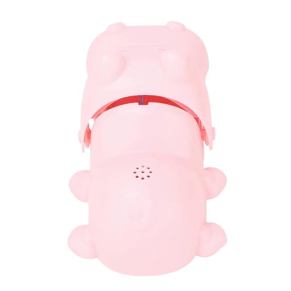 Bærbart Hippo Munnleketøy for Barn Bite Finger Brettspill Rosa