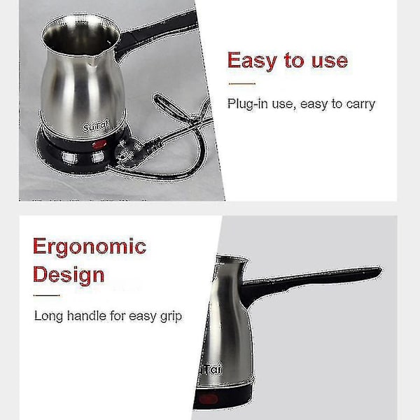 Sokany Elektrisk Kaffemaskine Pot Mælk Græsk Tyrkisk Espresso Perkolator 800ml LANG