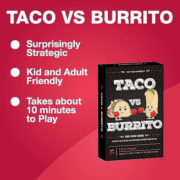 Taco Vs Burrito - Det vildt populære overraskende strategiske kortspil skabt af en 7-årig