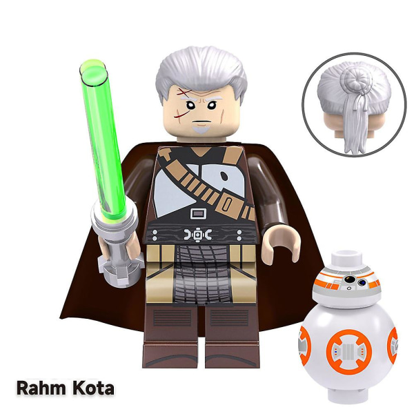 6 st Star Wars-serie monterade minifigurer byggklossar kit, mini actionfigurer leksaksuppsättning med tillbehör barn gåva