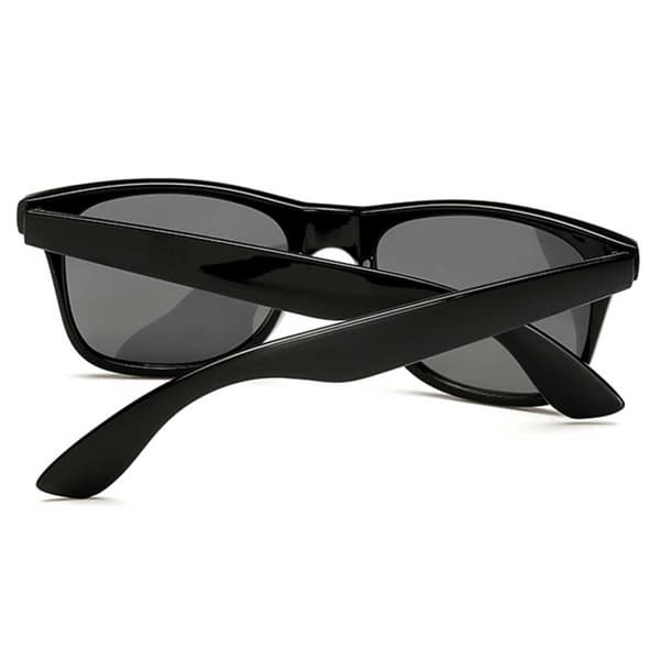 Retro Wayfarer Solbriller Sort Sorte Linser