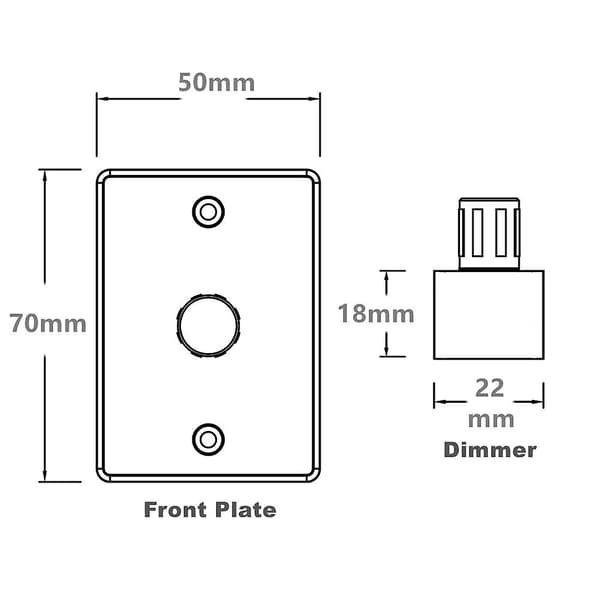 LED Dimmer Switch 12V DC PWM Dimmer Justerbar Controller til Autocamper Båd Trailer Van, til Dæmpbar LED Lys, Halogen, Glødepære, Enkeltfarvet