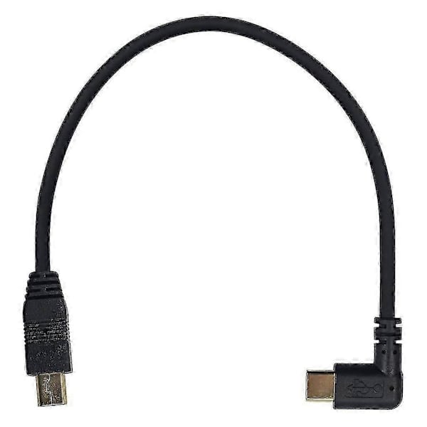 Mini USB till Typ C Adapterkabel 90 Grader USB 3.1 Typ C till Miniusb Konverter Anslut och Överför Data Enkelt
