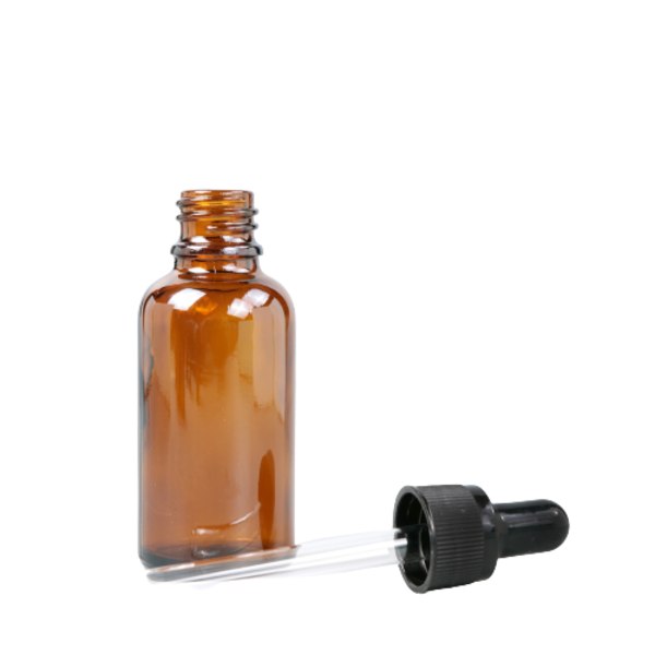 Påfyllbar dråpeflaske med pipette Brun 15 ml