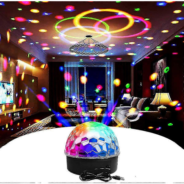 Nye Modeller Diskokugle Discolys Party Disco Lys Projektor LED Party Lampe 9 Farve Diskolampe med Fjernbetjening