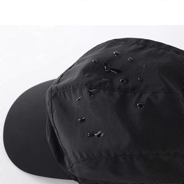 Vanntett Vinterlue for Menn, Varmt Polyesterfôr med Øreklaffer, Baseballcaps, Svart
