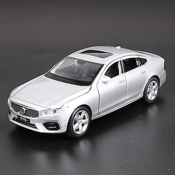 Volvo bilmodell i S90-legering, Diecasts och leksaksfordon, Metalljudljuskollektion, Barnpresent, 1:32 Gray