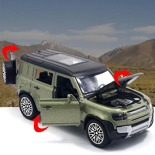 Simuleringslegering Bilmodell 1:36 Skala Fyra Öppna Dörrar Barnleksaker Suv Bil Pojke Off Road Leksaksbil Skrivbordsornament Jul Födelsedagspresent