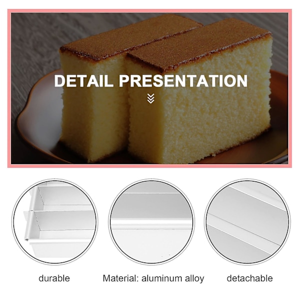 Battenberg Battenberg Cake Pan, Kommersiell Vikt Anodiserad Aluminium, Silver A
