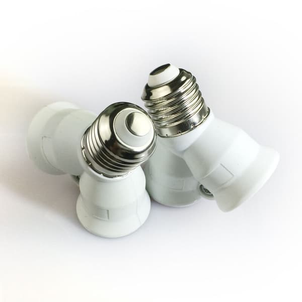 E27 2-i-1 Fatningskonverter 2-adapter base til LED, gløde- og CFL-pærer [Energiklasse A+]