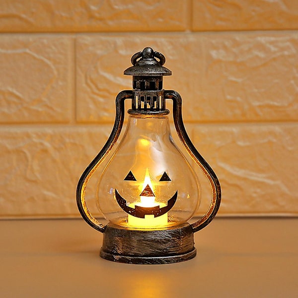 Halloween Dekoration Græskar Lampe Led Lanterne Børns Lanterne Ferie Atmosfære Lys Rekvisitter Pynt