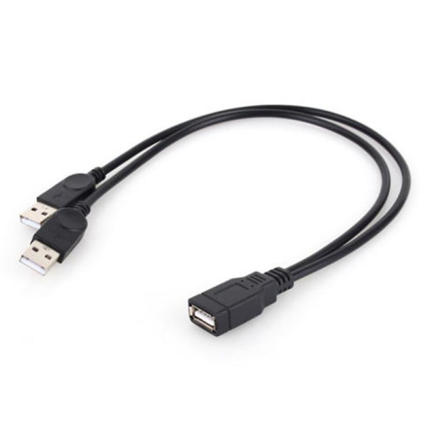 Ny USB 2.0 1 hunn til 2 hann Y-splitter Data Sync ladeforlengelseskabel Shytmv