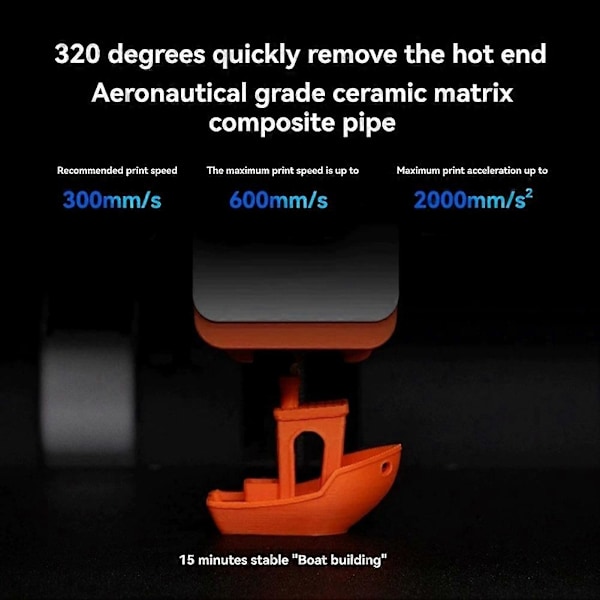 Härdat stål 0.4mm Munstycke Hotend Kit för Anycubic Kobra S1 2st
