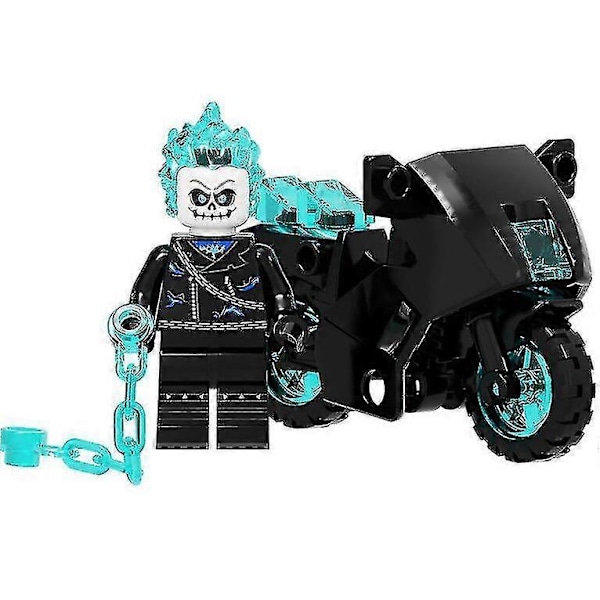 8 stk. Ghost Rider Sæt Byggeklodser Legetøj Til Børn Voksne Jule Hjemkomst Gave