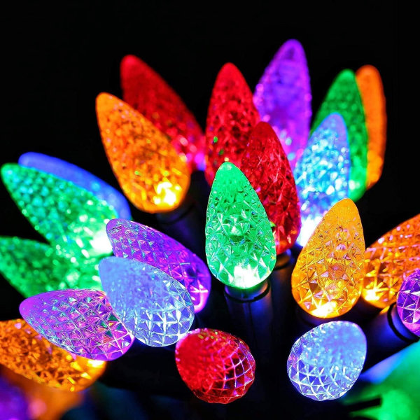Christmas String Lights, 50 LED 16,4ft C6 LED batteridrivna Strawberry Fairy String Lights för inomhus utomhus