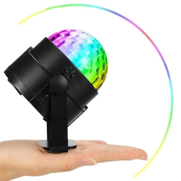 Diskolampe | Diskokule RGB med fjernkontroll og stemmestyring