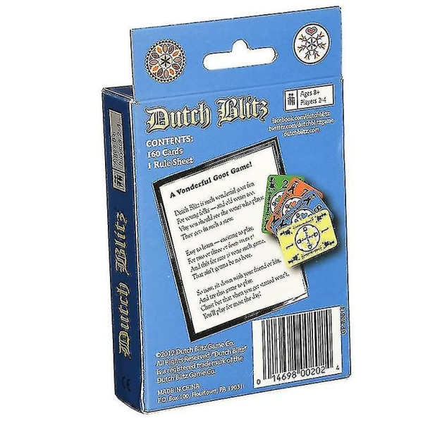 Dutch Blitz kortspill Basic Dutch Blitz festbrettspill kortspill grønn boks puslespillspill, fest spill