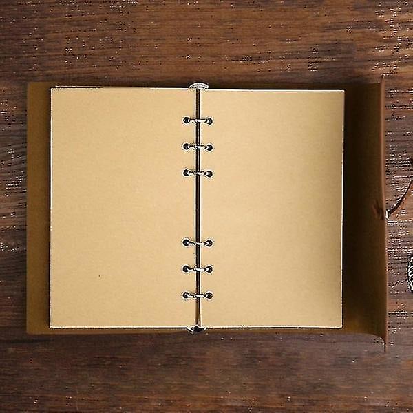 Dagbog/notesbog 18,5*12 cm - Vintage læder - Brun