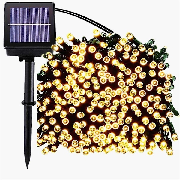 22M 200LEDs Solcelledrørlys Vandtæt Solcelledrørlys Udendørs Have Solcellelyskæde Ferie Juletræ Girlande