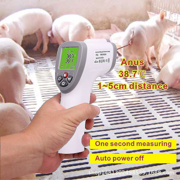 Pet Termometer, Dyr Kæledyr Kat Hund Kvæg Får Gris Kanin Infrarød Berøringsfri Termometer Tingquan