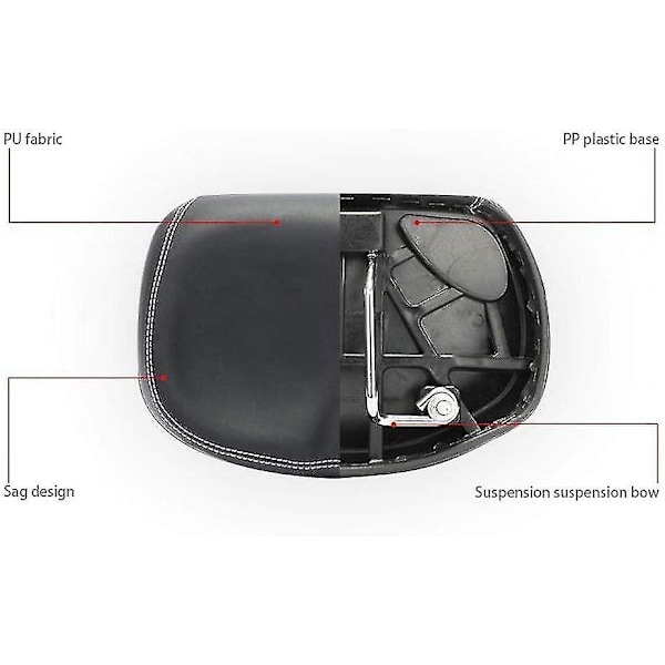 Bekväm bred cykelsadel utan näsa med minnesskumvadderad dyna för de flesta cyklar