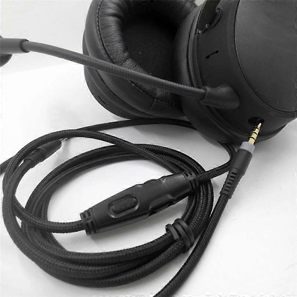 For -HyperX Cloud Alpha/-HyperX Cloud Core Flight Hodetelefonkabel med Volumkontroll Lydkontroll