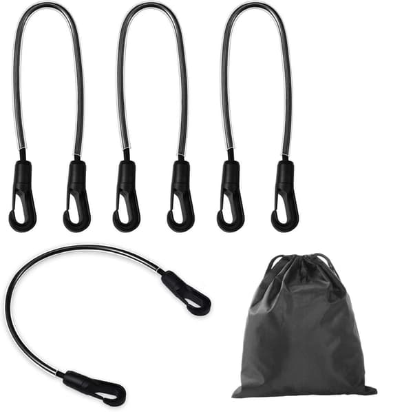 4-pakning hestedekken med justerbare elastiske halestropper, elastiske hestedekkenstropper, med doble klips