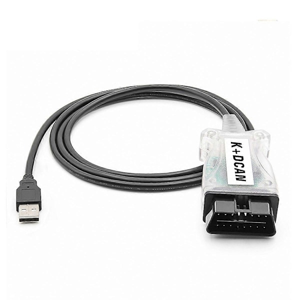 K+DCAN Chip til OBD2 Auto Bil Diagnostiske Værktøjer Scanner Switch USB Interface Kabel K + DCAN til