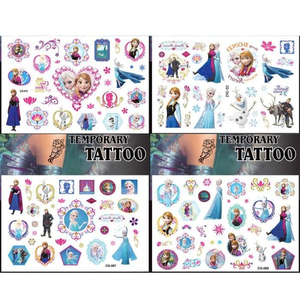 Frost tatoveringer - 4 ark - Barnetatoveringer