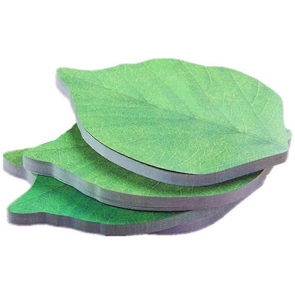 Bladformade Självhäftande Memoblock Anti-Glömska Påminnelse Lappar DIY Dekoration Hem Vägg/Fotovägg Dekoration, 50 Ark/Block, 8 Block, 400 Sidor Totalt 12