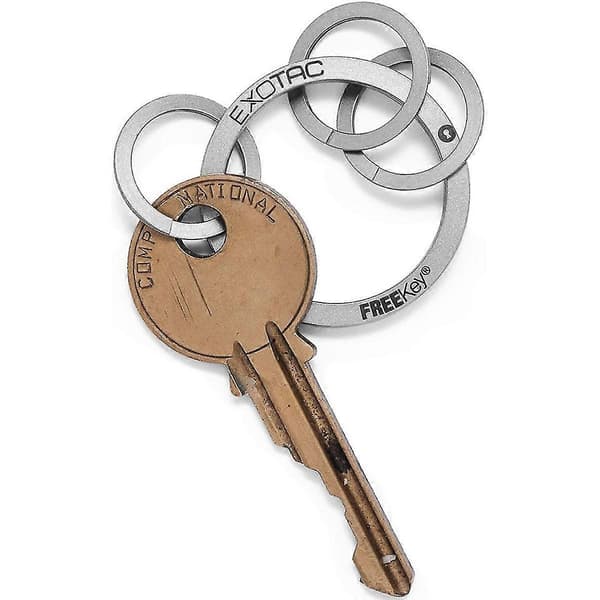 Exotac FREEKey Slim System Brugervenlig Nøglering og Tre Mini Nøgleringe