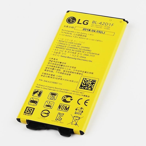 Bl-42d1f 2800mah 3.85v Li-polymer Batteri Erstatning For Lg G5